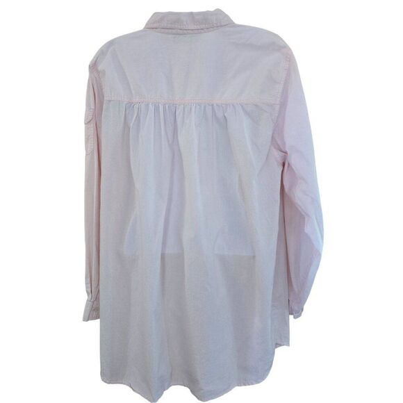 Denim 24/7 Light Pink Button-Down Shirt With Pockets L fairycore cottagecore - Picture 2 of 7
